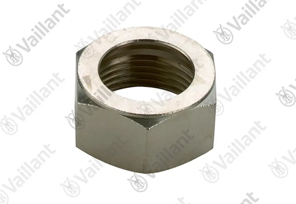 Vaillant Mutter, sechseckig, metallisch, mit Innengewinde. Geeignet für verschiedene Anschlussanwendungen.